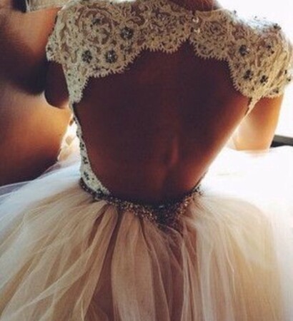 dress, lace and open back