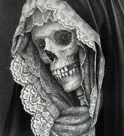bride, drawing and black and white