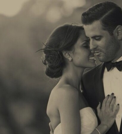 happy, man and brunette