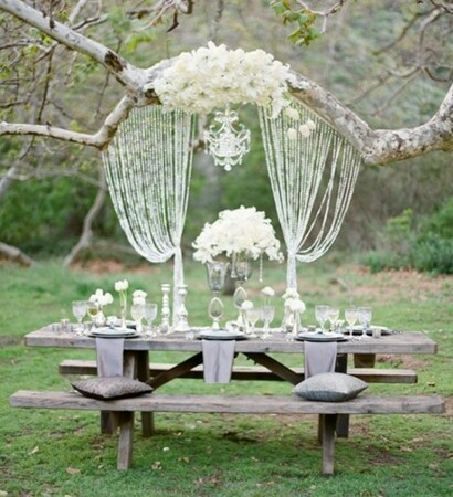 white, flowers and decor