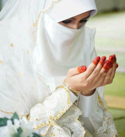 white, niqab and dress