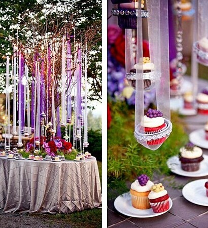 purple, vanilla and red velvet