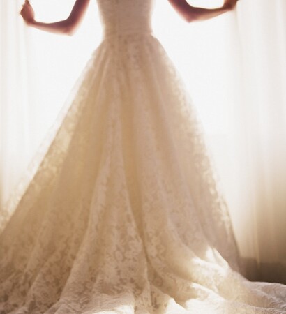 lace, white and justin alexander