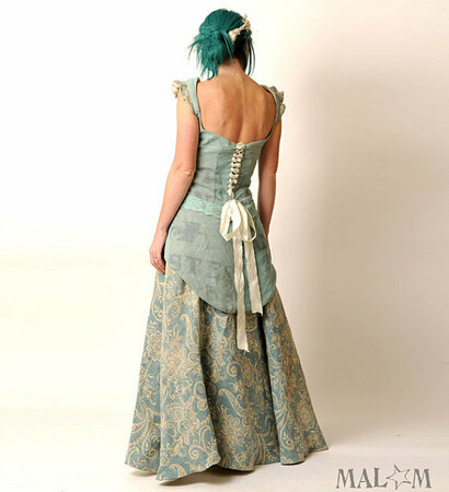 corset, girl and wedding dress