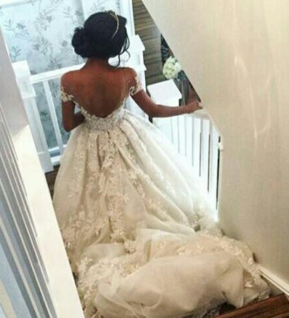 bride, hair style and dress