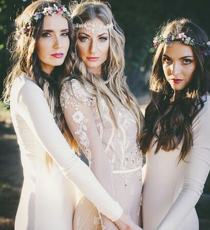 bohemian, fashion and bridesmaids