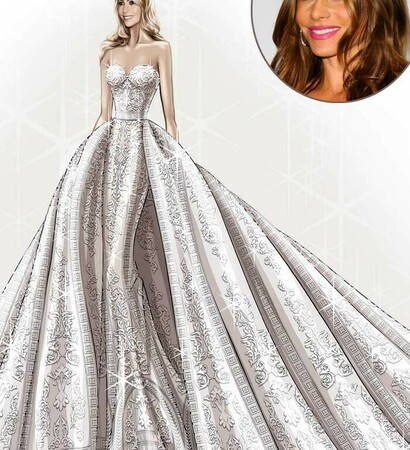 Zuhair Murad, wedding dress sketches and sofia vergara