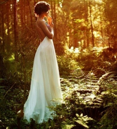 lady, white and dress