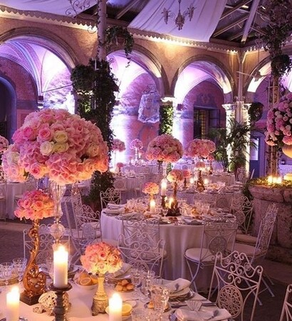 decorations, purple and pink