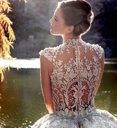 back details, beautiful and wedding gown