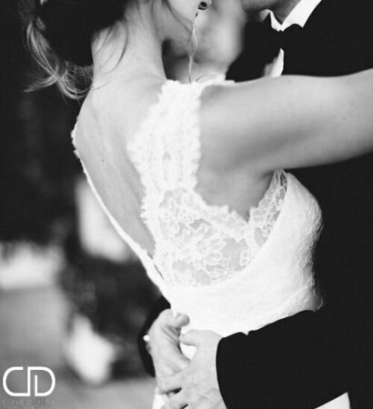 bride, black and white dress