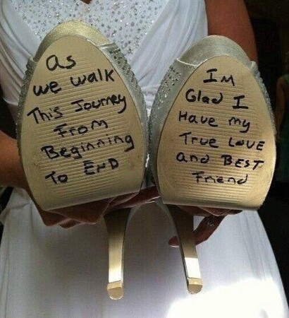 groom, heels and bride