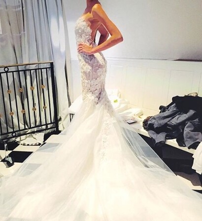 wedding dress, romee strijd and victoria's secret