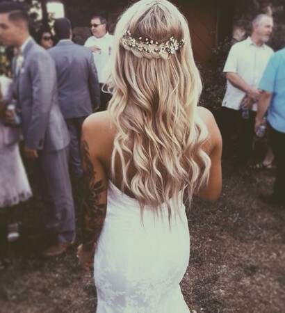 girls, long hair and tattoo