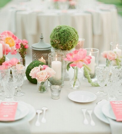 mariage, bride and table de mariage