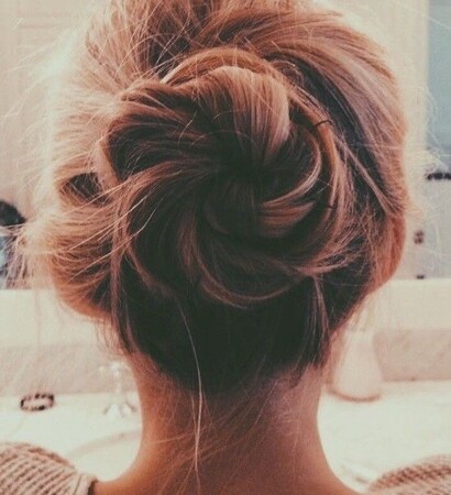 hair style, bun and women