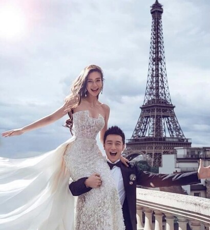 bride, happy and france