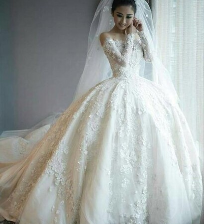robe, mariage and wedding dress