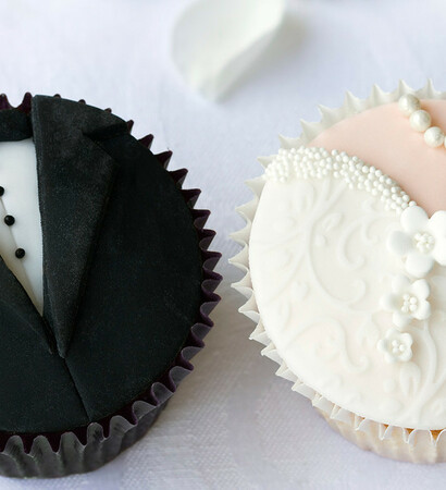white, black and cupcake