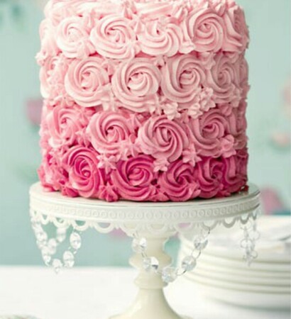 pink, hochzeit and weddingcake