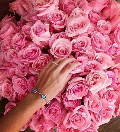 flowers, pink and ring