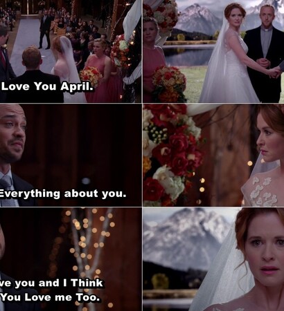 grey's, april and april's wedding
