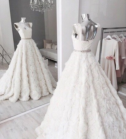 beautiful, wedding dress and girly