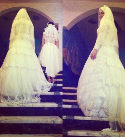 veil, off white and turkish style