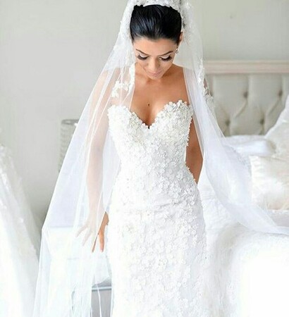 bride, hair style and white