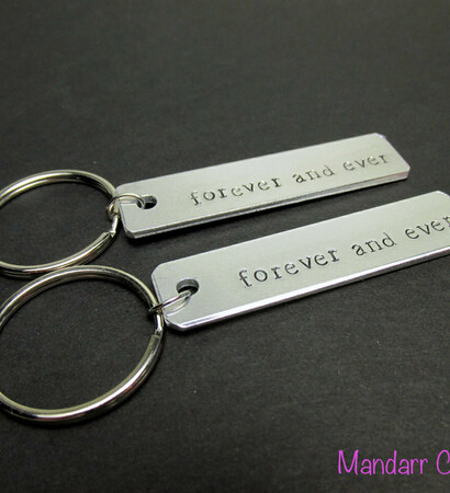 engagement, Aluminum and hand stamped