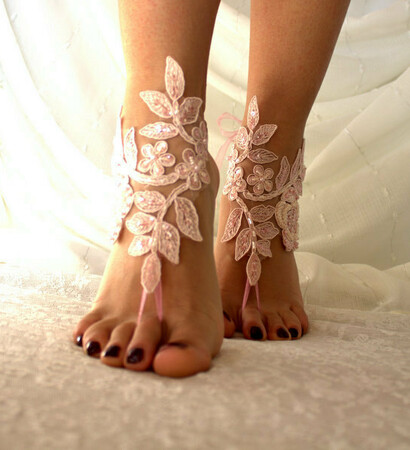 sandals, barefoot sandals and romantic
