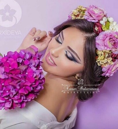 make up, flowers girl and beautiful