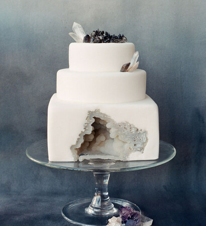 geode and wedding cake