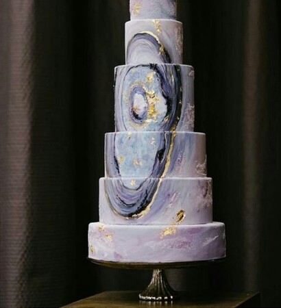 starry, cake and tiers