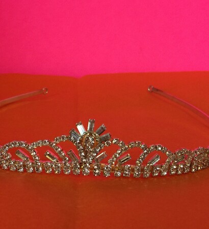 rhinestone, crown and tiara