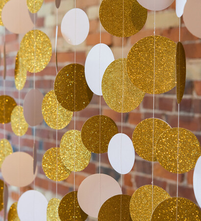 party decor, decoration and gold