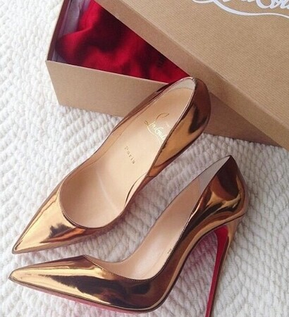 heels, gold and red heels and formal
