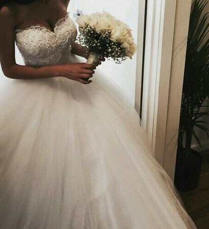 wedding dress, dress and fashion