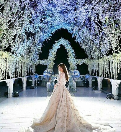 hall, decoration and bride
