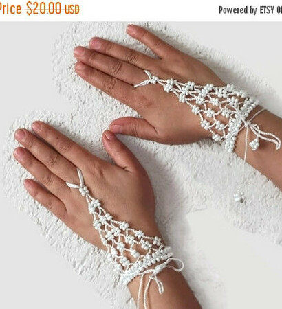 wedding bracelet, white ring bracelet and harem bracelet