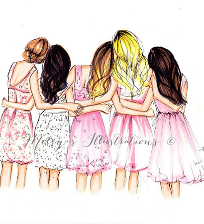 indie, bridal and wedding illustration
