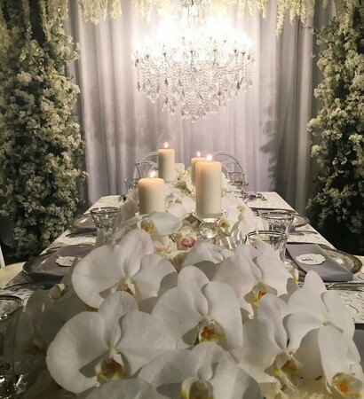 white, flowers and classy
