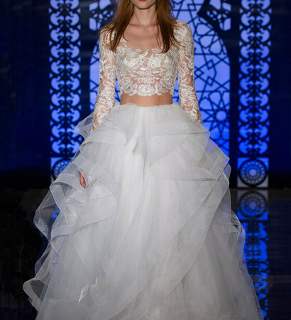 bridal, reem acra and dress