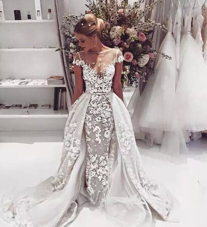 wifey, wedding gown and blonde