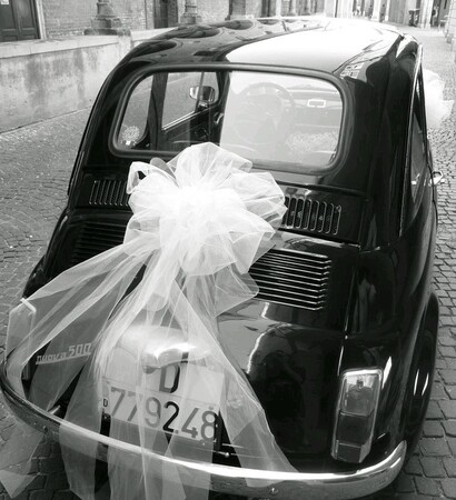 wedding car, bride and vintage car