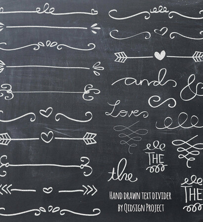 chalk clipart, instant download and ampersands