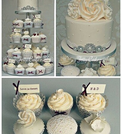 fancy, cupcakes and white