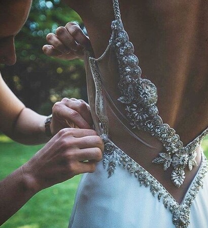vestido, dress and pedreria