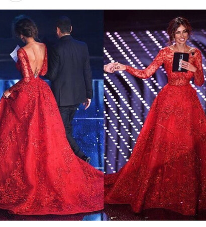 red dress, gown ball dress and wedding dress