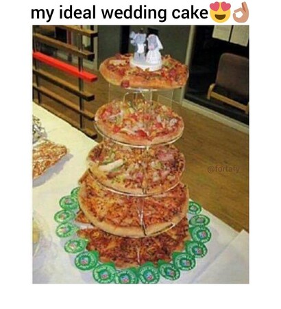 pizza cake, lool and pizza